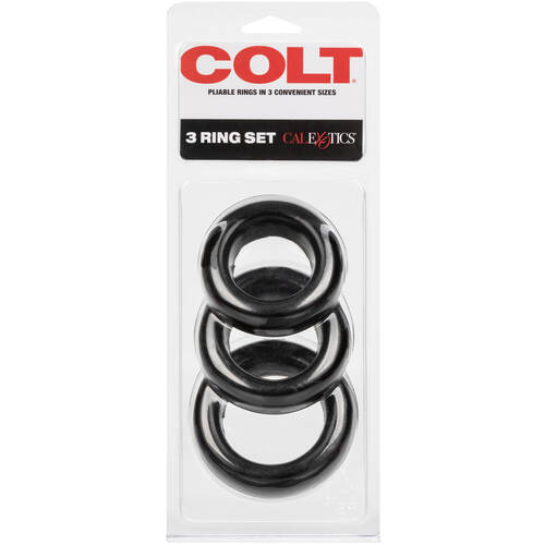 Pliable Rubber Cock Rings x3
