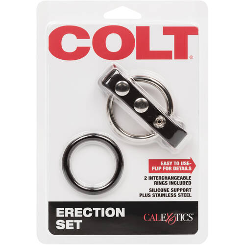 Erection Set Metal Cock Rings x2