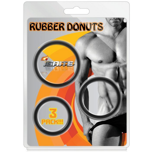 Rubber Donuts Cock Rings x3