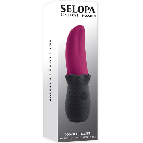 Selopa TONGUE TEASER Pink/Black USB Rechargeable Vibrating Tongue Stimulator