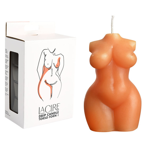 LaCire Torso Form I Orange Female Torso Shaped Drip Candle