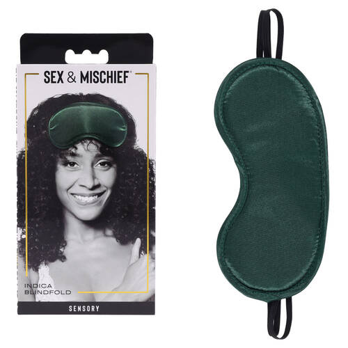 Sex & Mischief Indica Blindfold Green Eye Mask