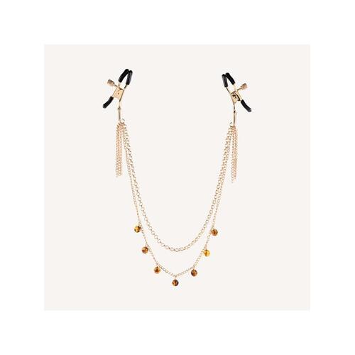 Amber Chained Nipple Clamps