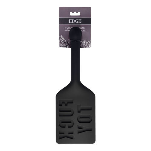 EDGE FUCK TOY Silicone Paddle Black Silicone Spanking Paddle