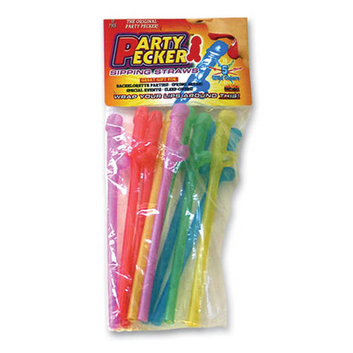 Party Pecker Sipping Straws x12
