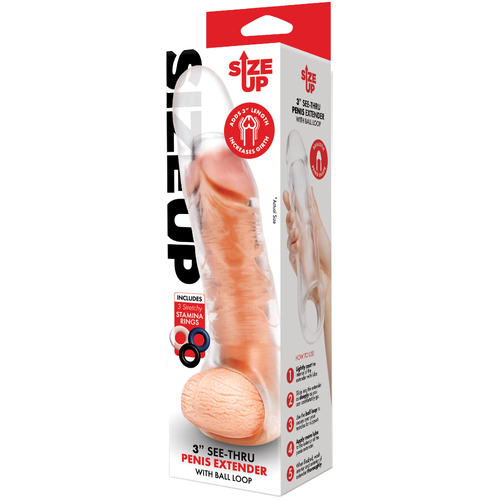 3" Clear View Thick Penis Sleeve