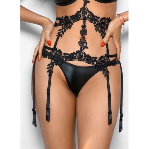 Stretch Wetlook Strappy G-String L