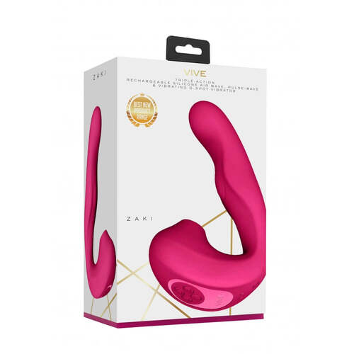 Zaki - Air Wave. Pulse Wave & G-Spot Vibrator - Pink