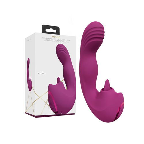 VIVE Yumi - Pink Pink USB Rechargeable Triple Motor Vibrator
