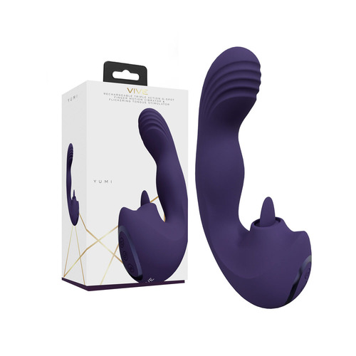VIVE Yumi - Purple Purple USB Rechargeable Triple Motor Vibrator