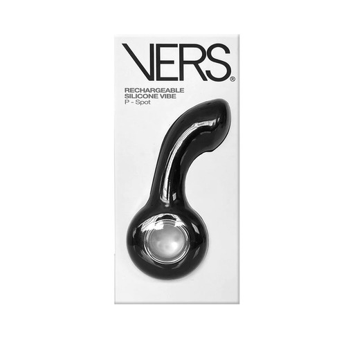 VERS Rechargeable Silicone P-Spot Vibe Black 13 cm USB Rechargeable Prostate Massager