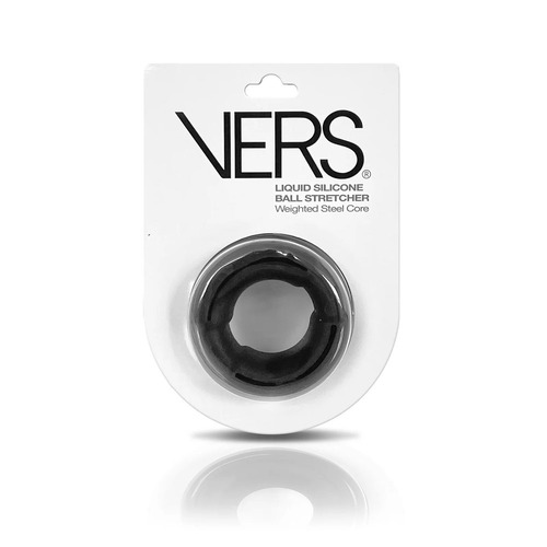 VERS Liquid Silicone Weight Steel Core Ball Stretcher Black Ball Stretcher Ring with Steel Core