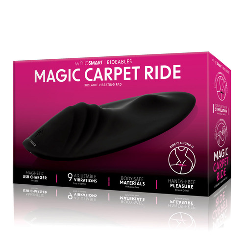 WhipSmart Magic Carpet Ride Black USB Rechargeable Rideable Vibrating Pad