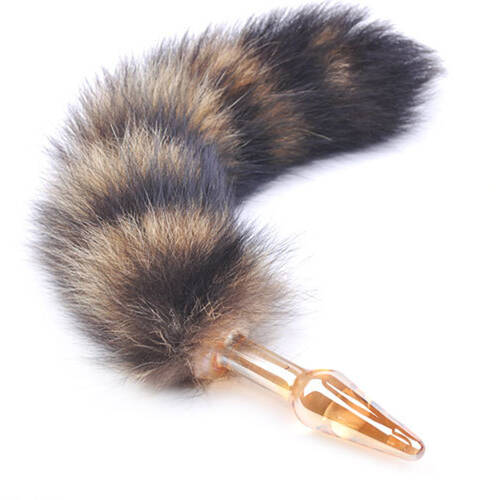 Small Glass Fox Tail Plug