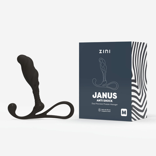 Zini Janus Anti Shock - Medium Black Medium Prostate Massager