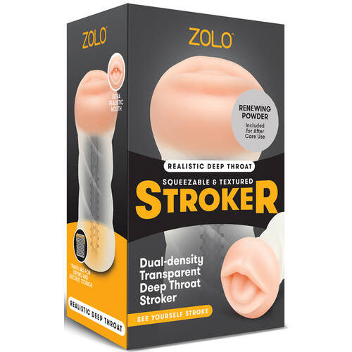 Squeezable Clear Mouth Stroker