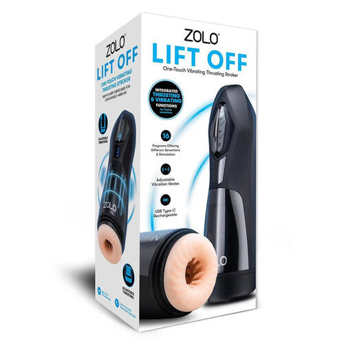 Zolo Lift Off Flesh USB Rechargeable Vibrating and Thrusting Auto Stroker